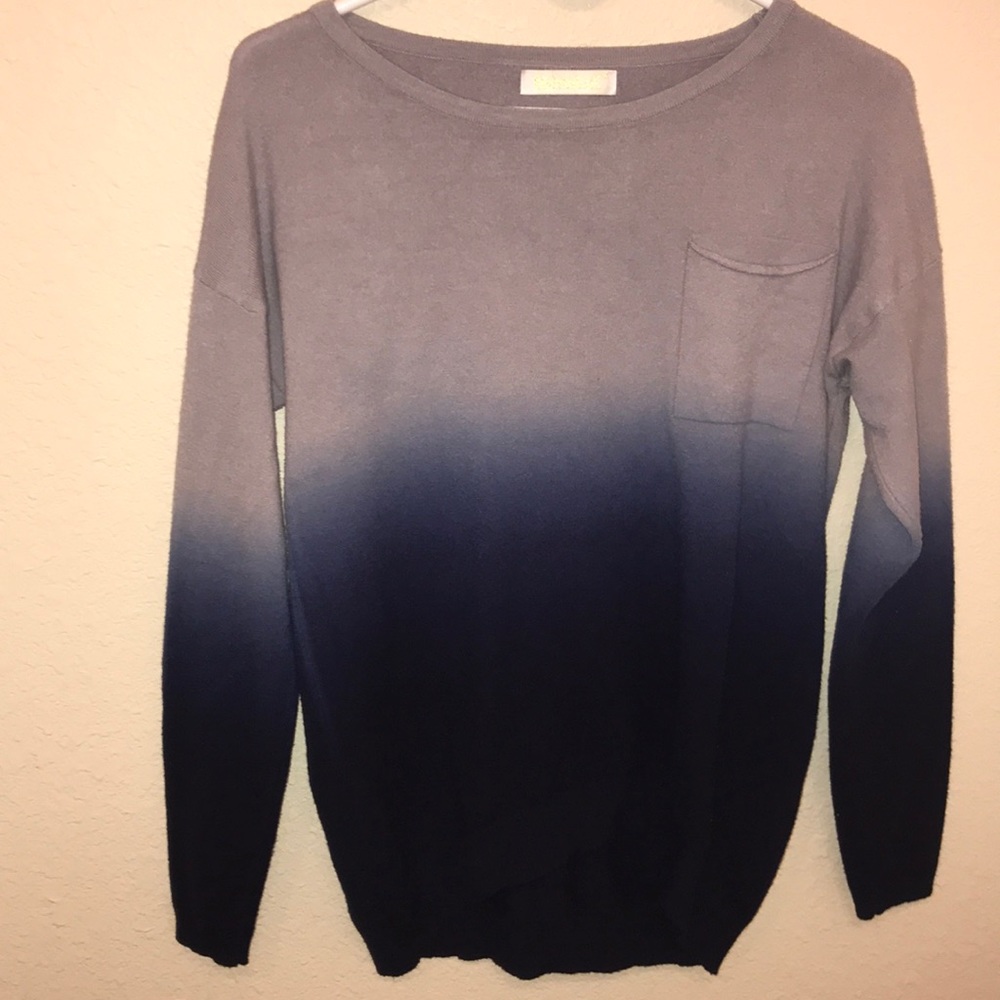 Gray and navy blue sweater, rarely worn. Medium